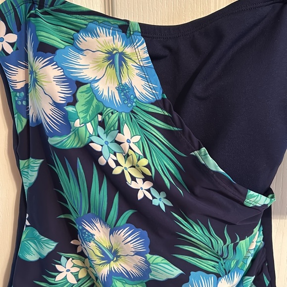 𝅺NWT Gabor Navy Bandeau Maillot swimsuit Size 14 - Picture 2 of 12